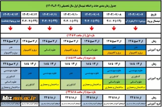 اطلاعیه زمانبندی حذف و اضافه نیمسال اول سال تحصیلی 1403